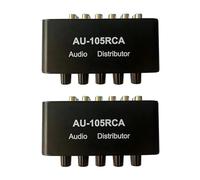 Giwnhvx Lot de 2 distributeurs audio stéréo AU-105RCA 1 entrée 5 sorties