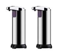 Giwnhvx Lot de 2 distributeurs automatiques de savon sans contact avec base imperméable, distributeur de savon liquide de 250 ml pour cuisine, salle de bain, hôtel