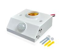 Giwnhvx Lot de 2 douilles E27 avec interrupteur de détection de mouvement PIR Douille E27 Douille AC 85 V-265 V Installation facile