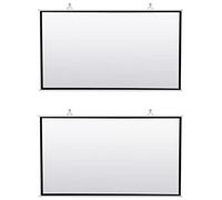 Giwnhvx Lot de 2 écrans de projection portables pour home cinéma extérieur HD Blanc pliable Anti- (100 pouces)