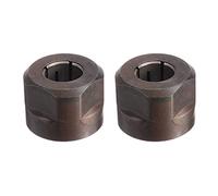 Giwnhvx Lot de 2 écrous de serrage en métal noir pour défonceuse 12,7 mm Diamètre du trou central 22,5 x 27 mm