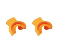Giwnhvx Lot de 2 embouts de plongée en silicone - Accessoires colorés pour la respiration sous-marine - Orange