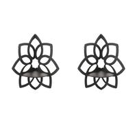 Giwnhvx Lot de 2 étagères d'angle Lotus, étagères d'angle murales avec fleurs en bois, étagères suspendues, étagères d'angle murales, étagères murales en étagères d'angle de Boho
