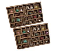 Giwnhvx Lot de 2 étagères miniatures à bijoux 1:12 - Plateau miniature en cristal - Décoration miniature