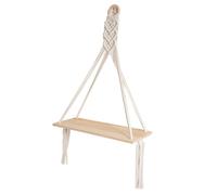 Giwnhvx Lot de 2 étagères suspendues en bois bohème pour plantes flottantes en corde Support décoratif B