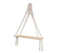 Giwnhvx Lot de 2 étagères suspendues faites à la main en bois bohème pour plantes flottantes en corde Support décoratif A