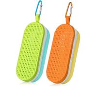 Giwnhvx Lot de 2 étuis de protection en silicone pour lunettes de natation avec trou de drainage et fermeture éclair
