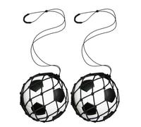 Giwnhvx Lot de 2 filets d'entraînement pour ballon de football de taille 3, 4, 5, noir