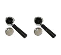 Giwnhvx Lot de 2 filtres à café réutilisables sans fond de 51 mm pour porte-filtre Homix 60 mm 15-20 bar pour machines à café expresso