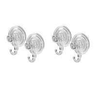 Giwnhvx Lot de 2 grands crochets à ventouse transparents réutilisables et résistants