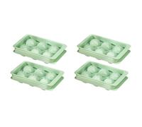 Giwnhvx Lot de 2 grands moules à glaçons carrés de 5,1 cm pour économiser de l'espace - Bac à glaçons rond sans fuite - Vert