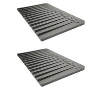 Giwnhvx Lot de 2 grands tapis de séchage en silicone 32,5 x 20 cm pour égoutter la chaleur