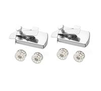 Giwnhvx Lot de 2 guides de couture magnétiques pour machine à coudre, guide de couture magnétique avec clip, guide ourleur, guide de couture avec 4 bobines