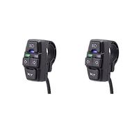 Giwnhvx Lot de 2 interrupteurs de lumière pour vélo électrique + klaxon et clignotants pour scooters, vélos électriques, accessoires de bricolage, 36 V