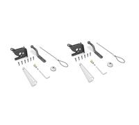 Giwnhvx Lot de 2 loquets de porte avec extracteur à ressort, serrure de porte de clôture, petite serrure avec corde, convient pour portails de clôture