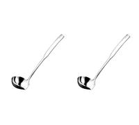 Giwnhvx Lot de 2 louches à soupe de cuisine en acier inoxydable 304 avec bec verseur - 30 cm