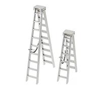 Giwnhvx Lot de 2 mini échelles pliantes à l'échelle 1/10 pour voiture télécommandée TRX4 Axial SCX10, 150 mm et 100 mm