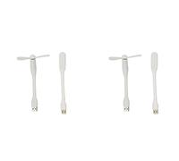 Giwnhvx Lot de 2 mini ventilateurs de bureau multifonctions USB avec lumière USB universelle à économie d'énergie, lumière LED, blanc