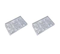 Giwnhvx Lot de 2 moules à chocolat en polycarbonate pour chocolat, pâtisserie, gâteau, bonbon, confiserie