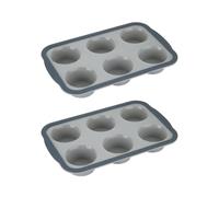 Giwnhvx Lot de 2 moules à gâteau en silicone antiadhésifs faciles à démouler et à nettoyer