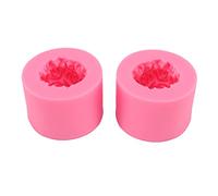 Giwnhvx Lot de 2 moules en silicone 3D en forme de boule de rose pour la fabrication de bougies, mini savon fait à la main, argile polymère
