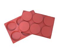 Giwnhvx Lot de 2 moules ronds en silicone à 6 cavités pour bonbons, gâteau, pain, cupcakes, cheesecake, muffins et gelée