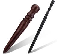 Giwnhvx Lot de 2 outils de brunissoir en bois d'ébène pour cuir et cuir