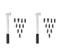 Giwnhvx Lot de 2 outils de réparation de bosses de carrosserie en aluminium + caoutchouc sans peinture (18 tête)