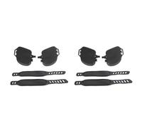 Giwnhvx Lot de 2 paires de pédales de vélo d'appartement élargies avec sangles de pédale pour vélo d'appartement, vélo stationnaire