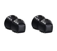 Giwnhvx Lot de 2 paires de protège-orteils en cuir PU pour patins à roulettes - Noir