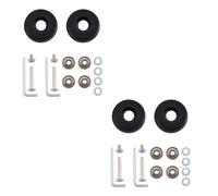 Giwnhvx Lot de 2 paires de roues de rechange pour valises - 48 mm x 18 mm - Noir