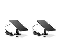 Giwnhvx Lot de 2 panneaux solaires 4 W 5 V pour caméra de sécurité extérieure avec chargement USB pour caméra de sécurité CCTV