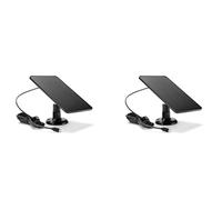 Giwnhvx Lot de 2 panneaux solaires étanches 10 W pour caméra de sécurité domestique avec câble de charge, noir
