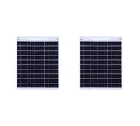 Giwnhvx Lot de 2 panneaux solaires portables de 60 W 5 V avec double port USB, kit de panneau de charge d'urgence pour l'extérieur, chargeur de téléphone de voyage