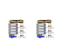 Giwnhvx Lot de 2 pièces de rechange pour Ozmo T8, N8 Pro, N8, N8 Plus, 920, 950, T5, N7 Robot Aspirateur