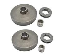 Giwnhvx Lot de 2 pignons de jante de tronçonneuse 3/8-7T avec tambour d'embrayage pour moteur à essence 45Cc 52Cc 58Cc
