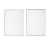 Giwnhvx Lot de 2 planches à découper transparentes env. 32 x 22,5 x 0,5 cm pour une utilisation en extérieur et le comptoir de la cuisine.
