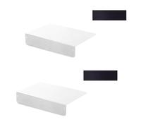 Giwnhvx Lot de 2 plaques d'extension de perçage pour réfrigérateur domestique extension latérale pour étagère de rangement 20 x 10 cm Blanc