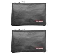 Giwnhvx Lot de 2 pochettes ignifuges et étanches pour documents - Pochette pour documents - Pochette pour argent - Sac de sécurité Lipo B