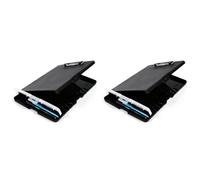 Giwnhvx Lot de 2 porte-blocs pliables en plastique avec rangement pour soins infirmiers (noir)