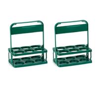 Giwnhvx Lot de 2 porte-bouteilles pliable à 6 trous, porte-bouteille portable pour bocaux à bière pour barbecue