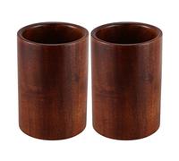 Giwnhvx Lot de 2 porte-ustensiles de cuisine en bois pour cuillères, spatules, comptoir, table à manger ou bureau