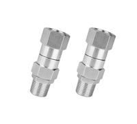 Giwnhvx Lot de 2 raccords pivotants pour nettoyeur haute pression de 1,9 cm - Connecteur rotatif à 360 degrés pour lavage de voiture