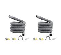 Giwnhvx Lot de 2 rallonges de tuyau de vidange universelles pour machine à laver 1 m, avec connecteur de tuyau et colliers de serrage