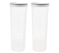 Giwnhvx Lot de 2 récipients en PP pour aliments, spaghettis, pâtes, avec couvercle de fermeture, transparent, pour aliments secs, bleu clair