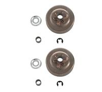 Giwnhvx Lot de 2 rondelles de pignon de tambour d'embrayage 3/8 6T pour tronçonneuse 017 018 021 023 025 MS170 MS180 Ms210 Ms230 Ms250