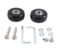 Giwnhvx Lot de 2 roues de rechange pour valises en acier carbone 55 x 18 mm
