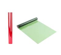 Giwnhvx Lot de 2 rouleaux de papier cellophane de Noël - Rouge et vert - Largeur : 40 cm - Pour panier cadeau, friandises, emballage