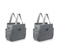 Giwnhvx Lot de 2 sacs à déjeuner isothermes avec deux poches latérales - Pour femme et homme - Grande capacité pour le travail et l'école