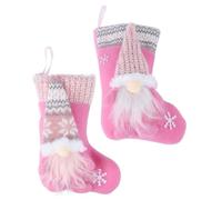 Giwnhvx Lot de 2 sacs cadeaux de Noël en forme de poupée sans visage - Fournitures de décoration pour Noël - Facile à installer et à utiliser